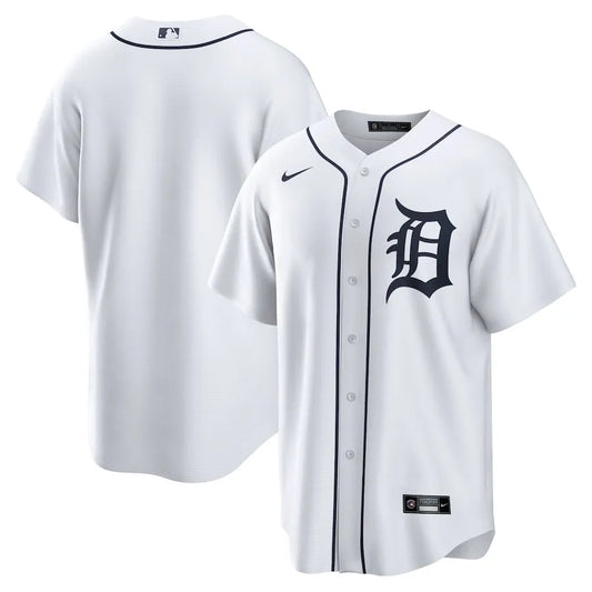 Jersey MLB Detroit Tigers White  Home Torcedor Masculina Branca