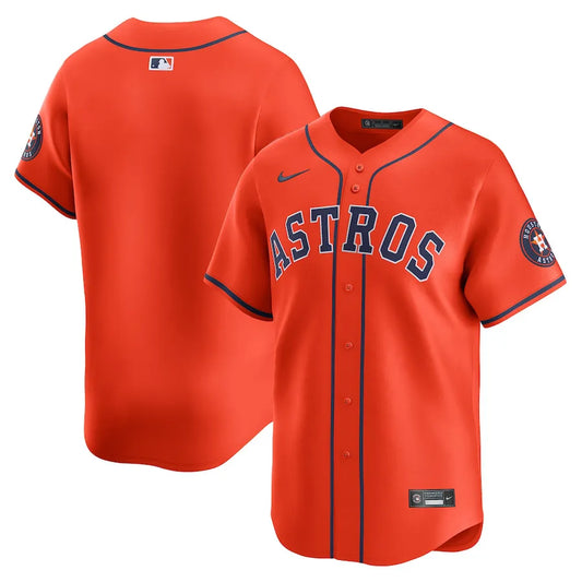 Jersey MLB Houston Astros  Orange Alternate Limited Masculina Laranja