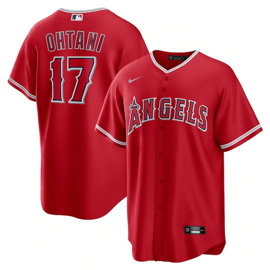 Jersey MLB Los Angeles Angels II  Torcedor Masculina Vermelha Shohei Ohtani 17