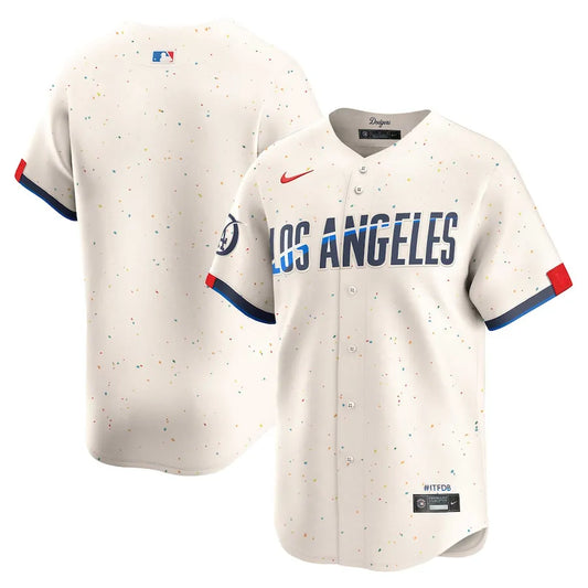 Jersey MLB Los Angeles Dodgers City Connect  Torcedor Masculina Bege