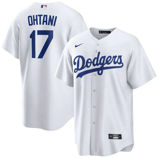 Jersey MLB Los Angeles Dodgers I  Torcedor Masculina Branca Shohei Ohtani 17