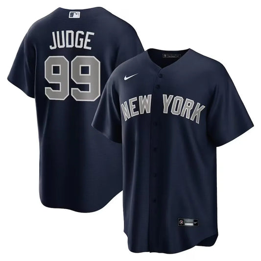 Jersey MLB New York Yankees  Alternativa Torcedor Masculina Azul Marinho Aaron Judge 99