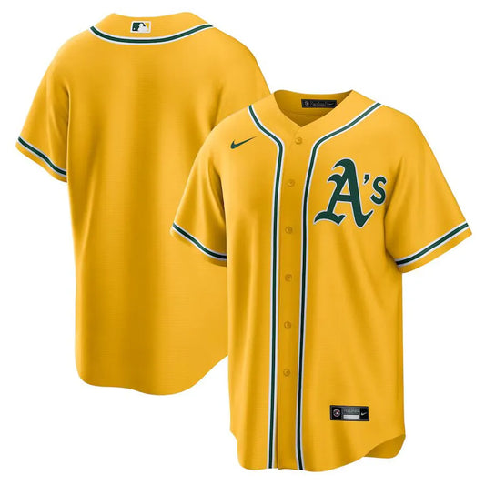 Jersey MLB Oakland Athletics  Alternate Torcedor Masculina Amarela
