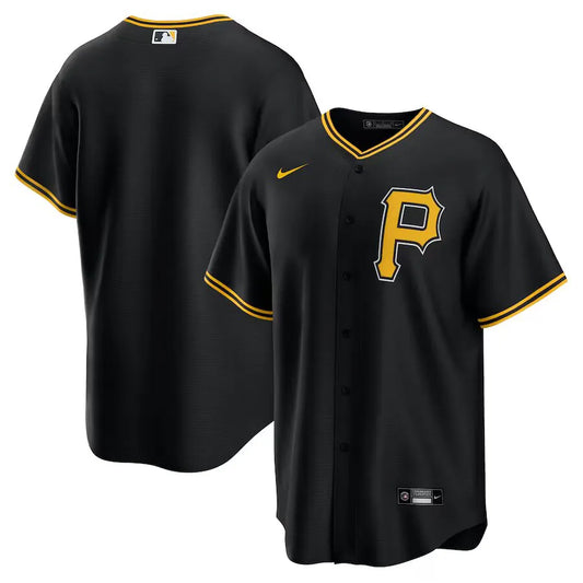 Jersey MLB Pittsburgh Pirates  Black Alternate Torcedor Masculina Preta