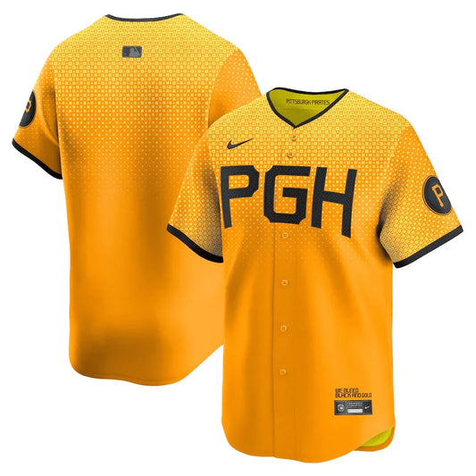 Jersey MLB Pittsburgh Pirates  Gold City Connect Torcedor Masculina