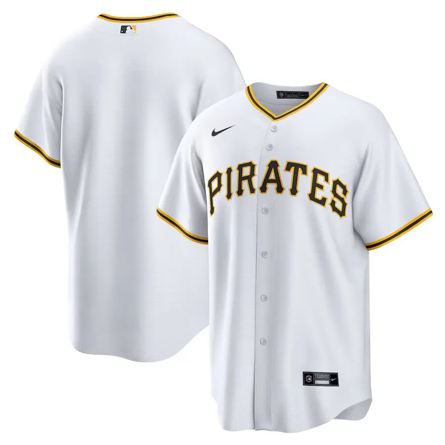 Jersey MLB Pittsburgh Pirates  White Home Torcedor Masculina Branca