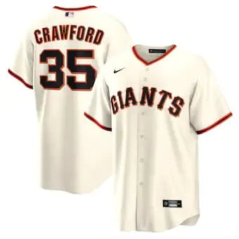 Jersey MLB San Francisco Giants  I Torcedor Masculina Bege Brandon Crawford 35