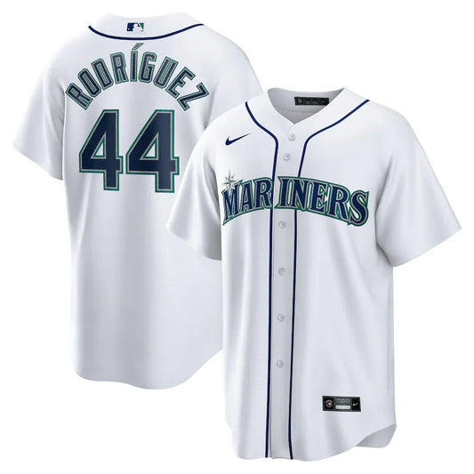Jersey MLB Seattle Mariners  Home Torcedor Masculina Branca Julio Rodriguez 44
