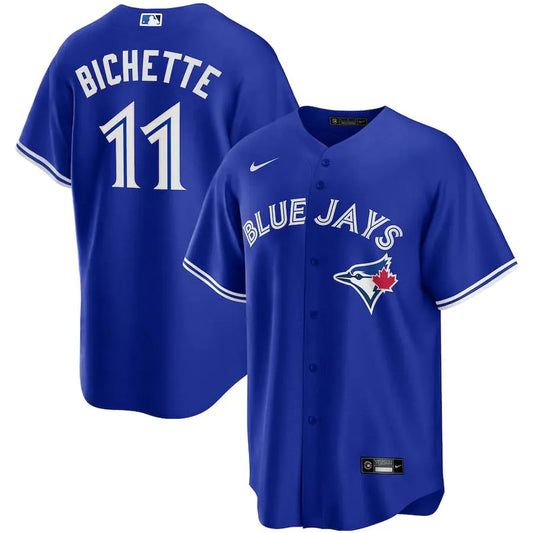Jersey MLB Toronto Blue Jays  II Torcedor Masculina Azul Bo Bichette 11