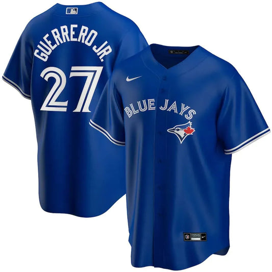 Jersey MLB Toronto Blue Jays  II Torcedor Masculina Azul Vladimir Guerrero Jr. 27