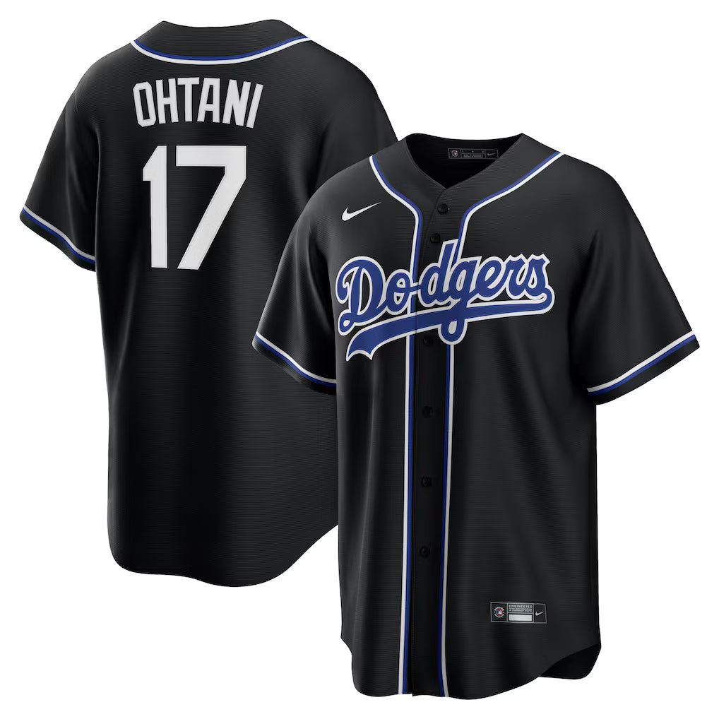 Camisa MLB Los Angeles Dodgers Jersey Preta/Azul