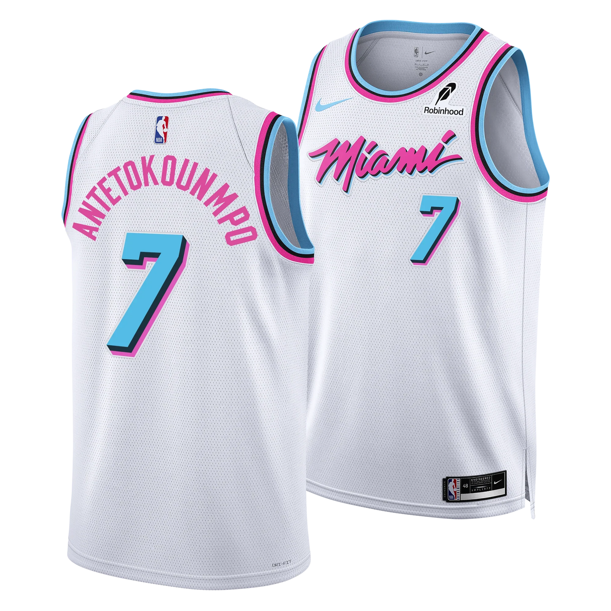 Camisa NBA Miami Heat Vice Edition Giannis Antetokounmpo